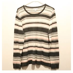 Croft & Barrow striped long sleeve sweater XL